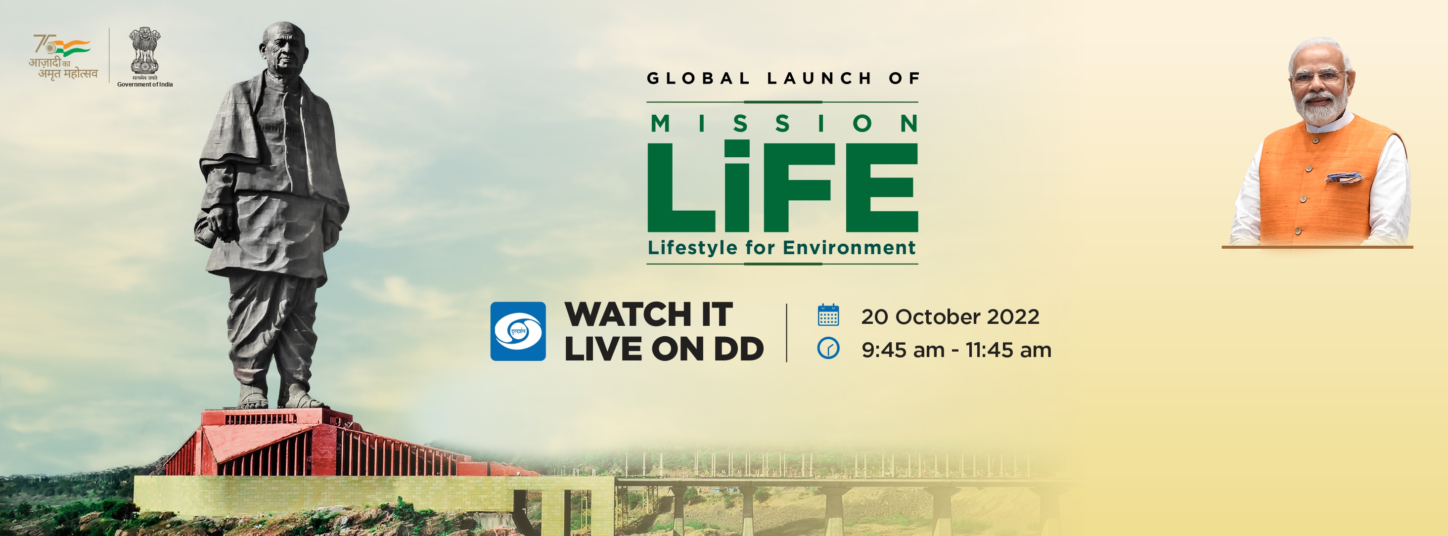  In-person participation at Global Launch of Mission LiFE event on 20th October, 2022