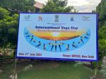 Ministry of Women and Child Development Officials joined yoga program to celebrate the 9th International Day of Yoga, held at NIPCCD promoting physical & emotional well-being.
